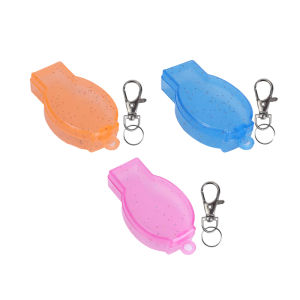 6Pcs Outdoor Portable Tri-fold Tableware 304 Stainless Steel Folding Spoon Fork Camping Hiking Travel Foldable Cookware Storage Box with Keychain