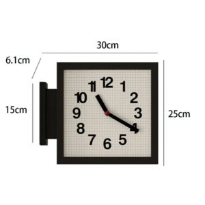 Sacesr Vintage Wall Clocks Silent Living Room Corner Clock Watch Retro Double-sided Square Timepiece Nordic Modern Home Decoration 7M5T2