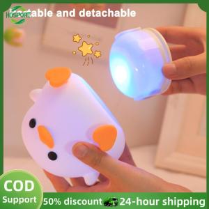 【HOSPORT】Silicone Duck Pat Night Light Atmosphere Light Eye Caring Cartoon Sleeping Light 7 Light Colors for Home Bedroom Decor【1-3 days delivery】