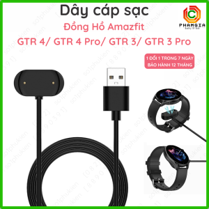 Dây Cáp Sạc USB Đồng Hồ Thông Minh Huami Amazfit GTR 3/ GTR 3 Pro/ GTS 3/ GTR 4/ GTR 4 Pro/ GTS 4/T-Rex 2 nhỏ gọn dài 1m
