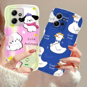 (Lokal Ready) Xinyu Casing hp Xiaomi Poco M3 Pro Poco M3 Poco X3 NFC Poco X3 Pro Semoga beruntung Binatang Manis Kucing dan Anjing Kasus Lembut Pinggir Gelombang Softcase