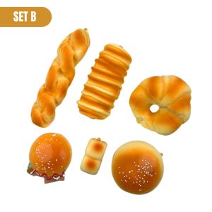 BYJ Bread Bakery Set Ages 3+ Squishy Stress Reliver Toy Gift for Kids