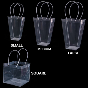 Plastik Buket Bunga Totebag Paperbag Transparant Flower Bouquet Waterproof KB1006