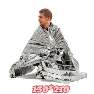 Beestyle ผ้าห่มอวกาศ 130 210ซม สำหรับแคมป์ปิ้ง ผ้าห่มฉุกเฉิน emergency rescue blanket ผ้าห่มฉุกเฉินกันน้ำกันแดดสำหรับกลางแจ้ง No 3488