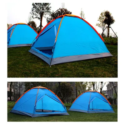 Promo Tenda Camping Outdoor Tent Single Layer 3-4 Orang - AA12043 - Blue ( BISA COD )