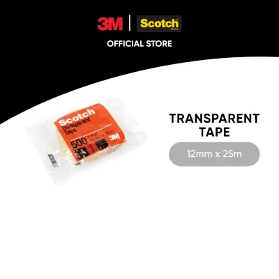 3M™ Scotch® Transparent Tape 500 Clear 1 roll/pack 18 mm x 25 m For package sealing and label protection