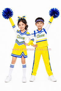 STOCK Cheerleader Costume Cheerleading Outfit Pom-poms Costume Sport Day Cheers Costume Cheerleaders