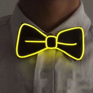 HENLI Shirt Accessories Punk Party Performance Props Light Up Glow In The Dark For Women Strap Clip Cosplay Costume Supplies LED Suspenders Clips Luminous Bow Tie Tie Suspenders Set Hanging Pants Clip