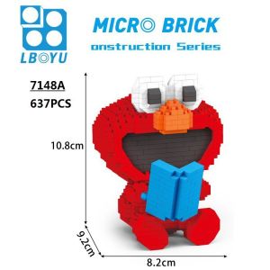 Kaws Blocks Sesame Street Building Block Toys Cartoon Model Elmo Bird Duck ，Kids Gift For Collection