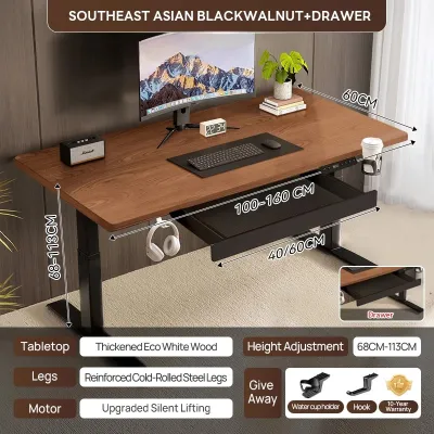 Electric Standing Desk Adjustable Height Smart Lift Ergonomic Computer Table For Office Gaming Study Home