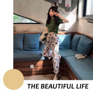 LH.Friday กางเกงขายาวสไตล์วินเทจ ผ้านิ่มใส่สบายไม่มีร้อน