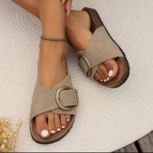 [Free Shipping] WomenS New Flip-Flops Beach Open-Toe Flat Sandals WomenS Large Size Sandals