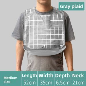 BETTERFORM Waterproof Adult Bib S/M/L Dirt Resistant Adult Cover Portable Adjustable Elder Mealtime Bib Dinning Aid