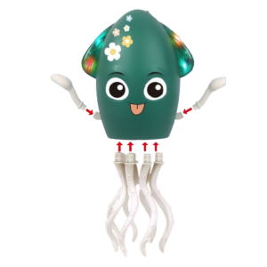 PLORAB Interactive Dancing Octopus Toy Plastic Rechargeable Crawling Interactive Octopus Toy Figures Doll Collection Walking Dancing Octopus Kids Toddlers