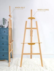 ขาตั้งวาดรูป ขาตั้งรูปภาพ ขาตั้งวาดภาพ สูง150cm Multi-functional easel wood standing easel sketch learning triangle painting easel
