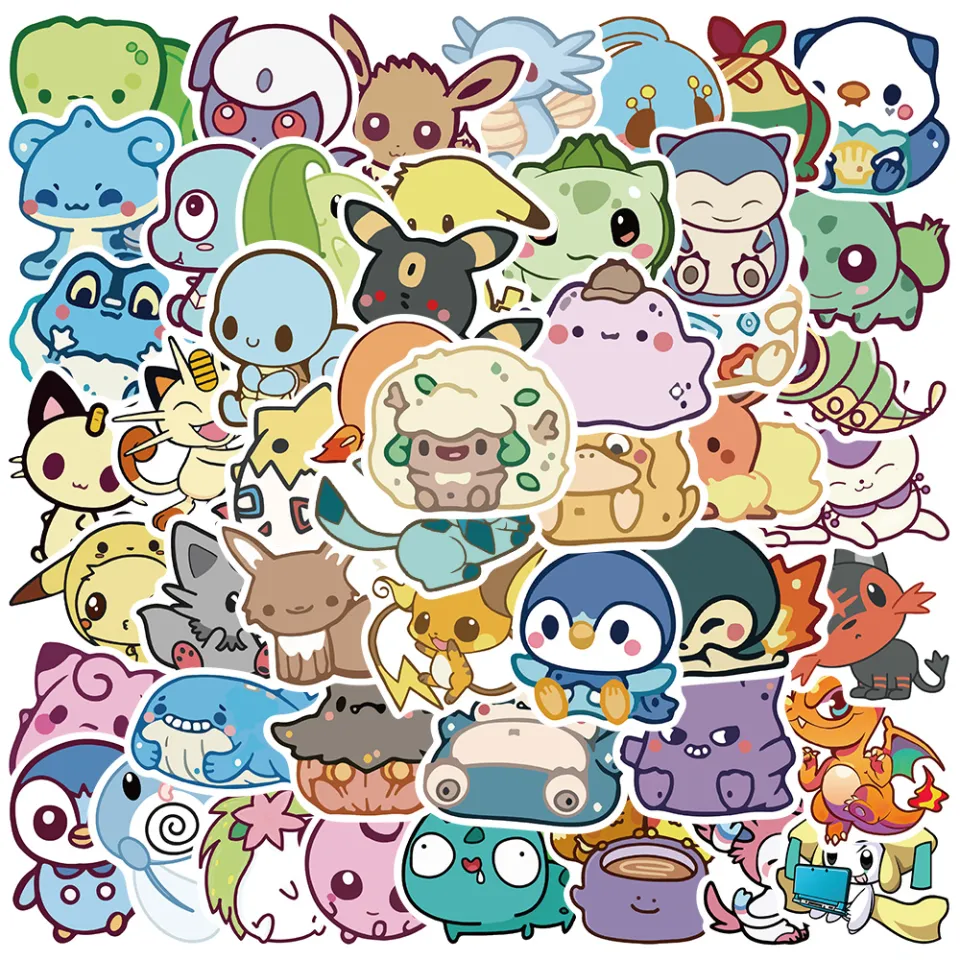 Cartoon Anime Pokemon Stickers, Pokemon Skateboard Stickers