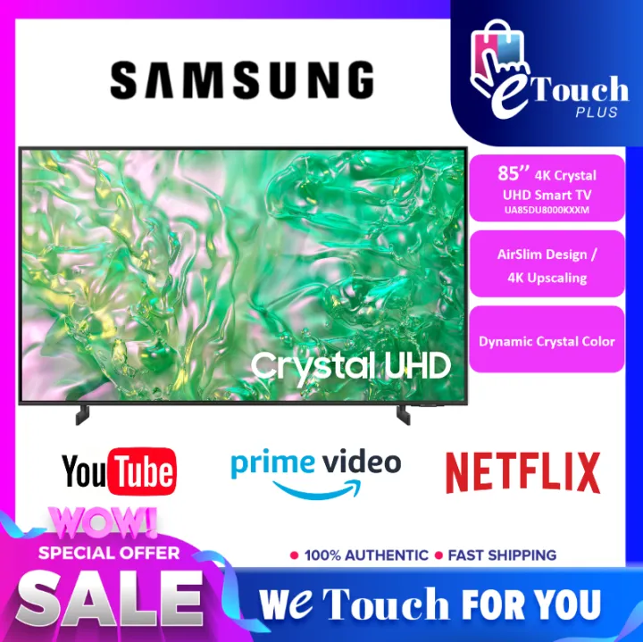 SAMSUNG 85'' inch 4K CRYSTAL UHD TV [ UA85DU8000KXXM ] DU8000 SMART LED ...