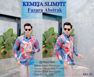 KEMEJA BATIK LENGAN PANJANG FURING SLIMFIT