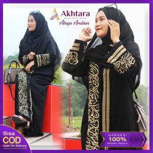 Abaya Arab Gamis Hitam Bordir Abaya Turki Gamis Muslim Jumbo Baju Saudi Terbaru Arabian Series by Akhtara