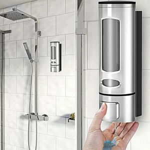 BEBA 2/3 Head Soap Dispenser Wall-Mount Manual Press Hand Sanitizer Jar Easy To Install Drip Type Hand Soap Press Bottle Bathroom