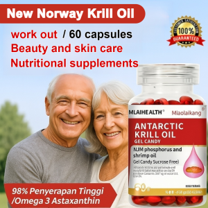 Antarctic Krill Oil Capsules Natural Raw Materials Antarctic Krill Oil Dietary Nutritional Supplement Complex Nutritional Functions Omega-3 Astaxanthin Antarctic Krill Oil Gel Candy For Lowering Blood Lipids 磷虾油
