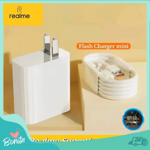 Realme TurboCharge 18W 6A Fast Charger with Micro USB & Type-C Cable – Adapter for Android Devices