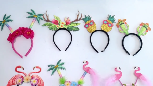 Hair Hoop Summer Theme Eye-catching Hair Hoop for Pedlars Luau Headwear Parades Photo Props Stage Performence