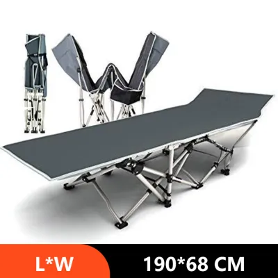 【COD】Folding bed single heavy duty adjustable office nap bed free adjustment portable bed folding bed single foldable bed army bed camping bed storage 300 KG sofa bed single bed frame for outdoor easy to carry