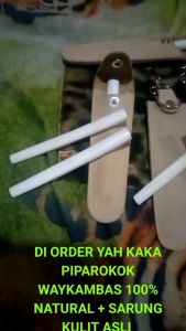 PIPAROKOK PIPA TULANG WAYKAMBAS RASA GURIH GADING100% Natural + SARUNG KULIT ASLI