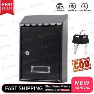 MD MOHS DIAGNOSTICS New Iron Mailbox Garden Supplies House hanging Post Mail Box Lockable with Key Letter Box Lockset Waterproof Wall Mouonted
