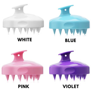 Multifunctional Silicone Shampoo Brush Head Body Scalp Massage Brush Comb Hair Washing Comb Shower Brush Bath Spa Massage Brush