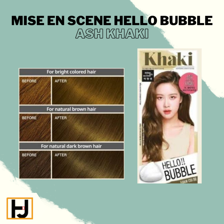 Mise En Scene Hello Bubble Hair Color Ash Khaki Cat Rambut Lazada