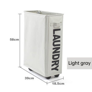 🇸🇬【SG stock】600D Oxford Super Durable Laundry Basket with Universal Wheels Household Storage Basket Yoga Mat Storage Toys Storage Basket