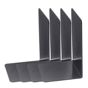 4 pcs Acrylic bookends chủ sở hữu cuốn sách đứng Chặn sách cuốn sách stoppers l-hình dạng bookends tổ chức bàn cho sách Tạp Chí