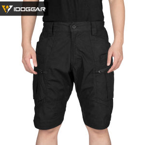 IDOGEAR Tactical Shorts LF Camo Cargo Shorts Sports Mens Shorts Camo Pants Outdoor Camping Hiking zipper thigh pockets Camo Shorts