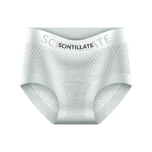 Womens Panties Comfort Fashion Midriff Panties Silk Anti-bacterial Breathable Tighten the Abdomen