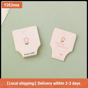 【Local shipping】 50pcs Hồng Hoa gấp đóng gói các tông hiển thị thẻ cho Handmade Vòng Cổ Vòng đeo tay Mũ Nón hairband bán lẻ treo nhãn