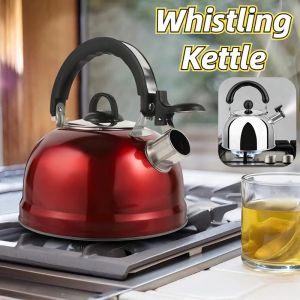 3L/5L Stainless Steel Whistling Kettle Heat Resistant Handle Household Safety Boiling Pot