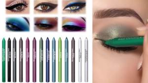 14 PCS Colorful Eyeliner Pencils Set 2026 New Waterproof Colored Metal Pearlescent Eyeliners with Pencil Sharpener Smudge-Proof Colored Gel Liners