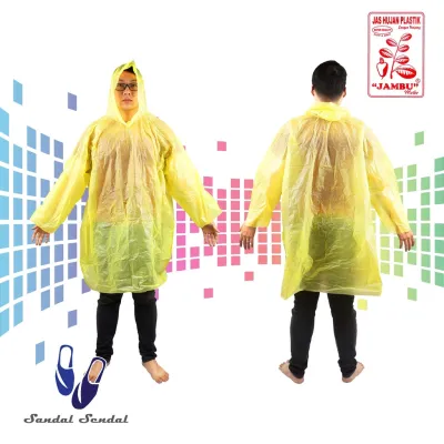 Jas Hujan Ponco Plastik Jambu Mathe