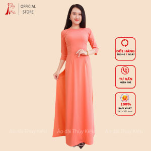 Áo dài Thúy Kiều trơn lụa Nhật màu hồng đào K10 ❤️FREESHIP❤️ mềm mại co giãn thấm hút mồ hôi áo dài truyền thống áo dài giá rẻ