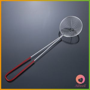 AW กระชอนไข่มุก กระชอนมินิ ด้ามแดง กระชอน Stainless steel colander