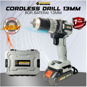 Mesin Bor Baterai Cordless Drill Bor Batere 36V 36VF 13mm UNICORN TOOLS