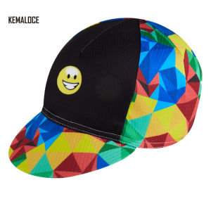 KEMALOCE Men Cycling Cap Anti-UV Summer Elastic Quick Dry Bike Cap 2023 White/Black/Blue Mesh Outdoor Breathable Cycling Hat