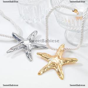 [COD] SweetBabiese 2024 Trend Necklace Starfish Pendant Necklace For Women Summer Holiday Party Boho Style Jewelry Gifts