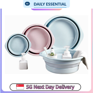 【DAILY ESSENTIAL】 Foldable Washing Basin | Small Medium Large | Pink or Blue
