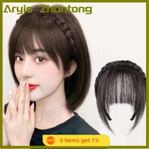 Aryio วิกผมที่คาดผมหน้าม้าแบบธรรมชาติที่มองไม่เห็นเรียบไร้รอยต่อหน้าผากอุปกรณ์ทำผมหน้าม้าปลอม