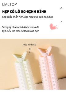 Kẹp Tóc Mái Cố Định LMLTOP Tích Hợp Lô Uốn Tóc Xoăn Bồng Bềnh Không Làm Gãy Tóc Phong Cách Hàn Quốc Cho Nữ/Nam