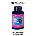 Wellness Cal Mag Zinc Vitamin Calcium Magnesium - Isi 60 Tablet. 