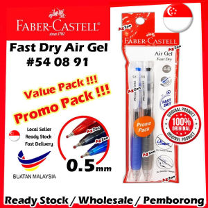 Promo Pack Faber-Castell Air Gel Fast Dry Gel Pen Air-Gel 0.5mm 0.7mm 6401 6402 Faber Castell